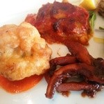 SAKURAGUMI - ANTIPASTO-2 赤穂の鱧のアマルフィーナ､スルメイカとレンズ豆､茄子のパルミジャーノ