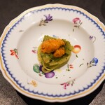 三和 - うにと茄子の冷製パスタ