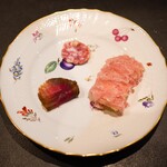 三和 - 生ハム、ニョッコフリット、山梨県産の生サラミ