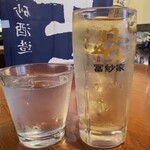 はこだて ふさや - お冷とハイボール2杯目