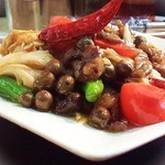 めだかタンタン - (2014.10.11再訪）白マイタケと国産牛の炒めもの