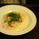 キヘイ カフェ - たらこと海鮮パスタ（正式名不明＾＾）￥９８０　　２０１４．１０．１２