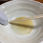 中華そば一歩 - 妻、スープまで完飲。珍しい^_^