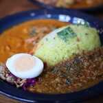 スパイスカレースタンド 輪心 - バターチキンと鯖カレー