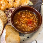 cafe Jammin' - トマトとキャベツのスープ。パンを浸して食べても美味しいです