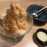 炭火焼肉 肉の匠 ひうち - ほうじ茶かき氷　税込み1000円