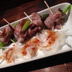 サッチモ - H.26.10.11.夜 アスパラの燻製ハム巻 580円