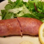 沖縄料理 金魚 - 島和牛のｿｰｾｰｼﾞ（一本） ３９９円