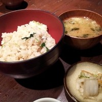 春秋ツギハギ 日比谷 - 鮎と三つ葉のご飯