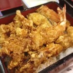 朝日そば - 三色天丼（≧∇≦）
