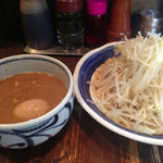 荒海 - 味玉つけ麺、麺並、野菜中盛り 880円