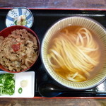 瀬戸内製麺710 - ひやかけ＆牛めしセット（H26.10.11）