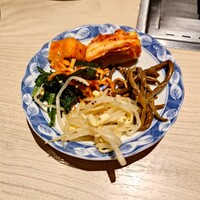 雪月花 大野店 - ◯もやしのナムル
                    
                    ◯カクテキ
                    円やかな旨味感と胡麻油、キムチ味
                    
                    ◯ワラビのナムル
                    
                    ◯きゅうりのキムチ
                    
                    ◯キムチ
                    深漬けな酸味感シッカリな味わいで
                    僕的には残念な味わいに感じた