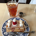 柏水堂 - ミルフィーユ(480円)、冷たいアールグレイの紅茶(400円)