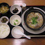 Miyamotomunashi - 牛肉玉子とじ定食[¥730]