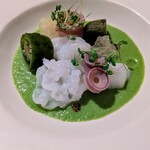 GRIS - 活タコとみどりのガスパチョ
