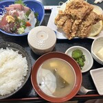 魚まさ - 刺身と唐揚げ