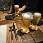 海鮮 イタリアンバル ルチアーノ - 先ずはハートランド生ビールで乾杯～！