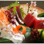 Three pieces of today's sashimi