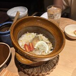 今泉いっこん - 太刀魚とポルチーニ茸土鍋ごはん