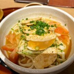 群馬の台所 - 赤城鶏のバンバンジー風うどん（¥1,200税込）