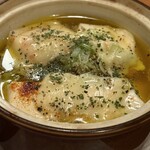 立ち呑み処 なかや - 豆腐の塩辛のアビージョ（日本酒飲みたくなる）