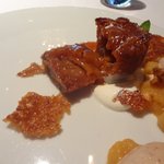 レストラン マノワ - 焼きたてのフォンダン・キャラメル（アップ）（2014.10）