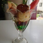 喫茶コンパル - プリンアラモード (700円)