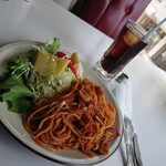 喫茶コンパル - スパゲッティ(700円) ＆アイスコーヒー (400円)