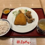 よかたい - アジフライと唐揚げ定食