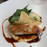 PIGNETO - 信玄鶏胸肉ロースト、クリーミーポレンタ　リモンチェッロソース