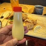 銭函バーベキュー - 卓上には、マヨネーズミニボトル(°▽°)