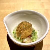 TTOAHISU - ②たこ、オクラ、昆布のジュレに
                    　唐津の赤雲丹（オプション）