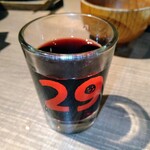 ステーキ&ハンバーグそして勝揚げ 肉山 - ワインも少し飲んでしまいました。