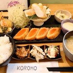 KOROMO - 料理写真:「鯛とサーモンの2種盛り定食」①