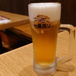 ラーメン華小屋 - 生ビール(ハッピー泡ー)　308円