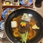 茂美志゛や  - 茂美志屋ののっぺいうどんと焼き鯖寿司セット￥1650