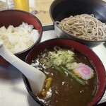 梅本 そば店 - 料理写真:カレー南蛮別盛➕小ライス
