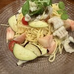 アレグロペッシェ - ハモと桃水茄子の冷製パスタ