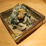 器楽亭 - 柿と春菊の白和え