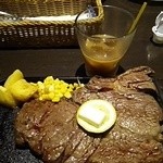 ハイタイムス - 料理写真:ポンドステーキ&ｱｲｽｺｰﾋｰ