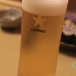 味処あきよし - 生ビール（サッポロ）