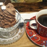喫茶 あじさい - チョコアイス、珈琲