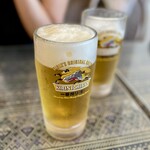 ペンタイ - 生ビールは一番搾り　なんとこのグラスで500円と激安！！