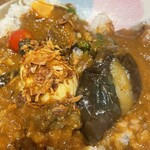 茄子おやじ - ゆで卵＆茄子部分(スペシャル1700円＋大盛り200円)