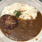 カレーのあさくま - 私はハンバーグしかいただきませんでしたが、ご飯とカレー大盛りと生たまごも先着20人までは無料。