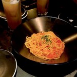 炭焼きイタリアン Black - エビのパスタ