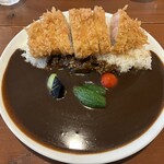 オカノカリー - 豚ロースカツカレー１８５０円　ライス大盛１５０円　ルー大盛２００円