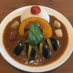 オカノカリー - 半日分野菜とスパイシーチキンカレー（２辛）　１５００円