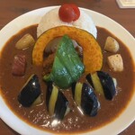 オカノカリー - 半日分野菜とスパイシーチキンカレー（２辛）　近景